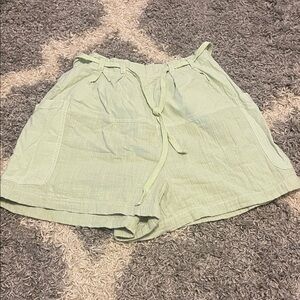 Free People Topanga Green Women's Cargo Shorts